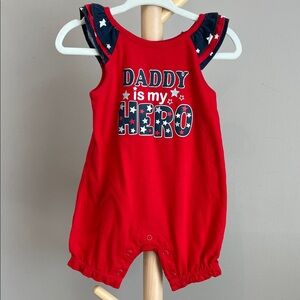⭐️⭐️PICK 5 / $20 Celebrate It Red Baby Girl Romper with Star Accents 0-3M